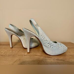 Lulu Townsend Silver Studded Heels